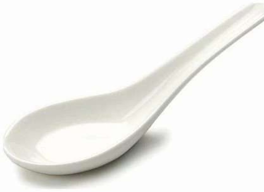 Flatware * | Flash Sale Rsvp International Rsvp Porcelain Soup Spoon White