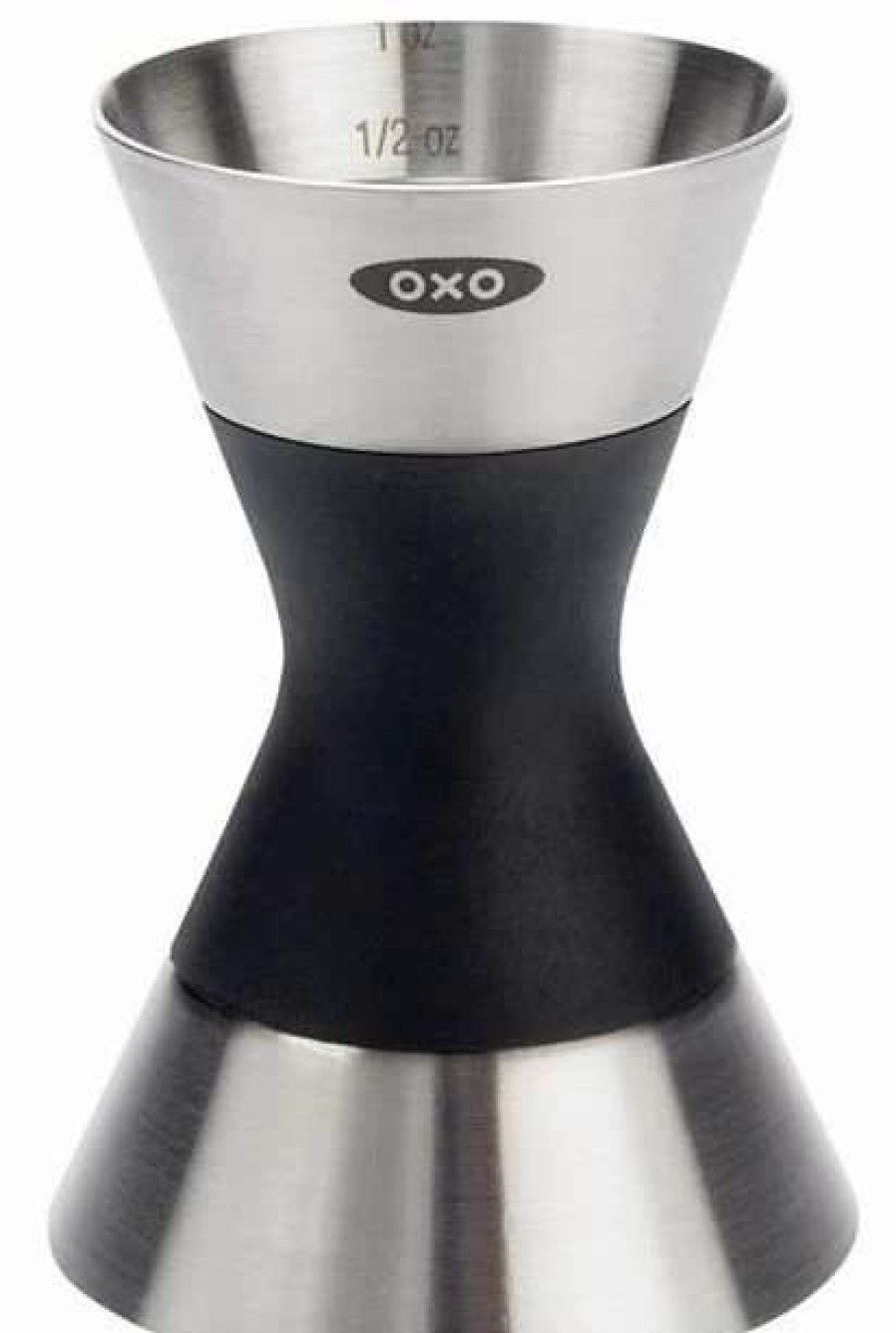 Cocktail & Bar * | Cheapest Oxo Steel 1Oz X 1.5Oz Double Jigger Black & Stainless