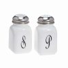 Dining Accessories * | Top 10 Mosser Glass Monogram Salt & Pepper Set | Milk Black, White