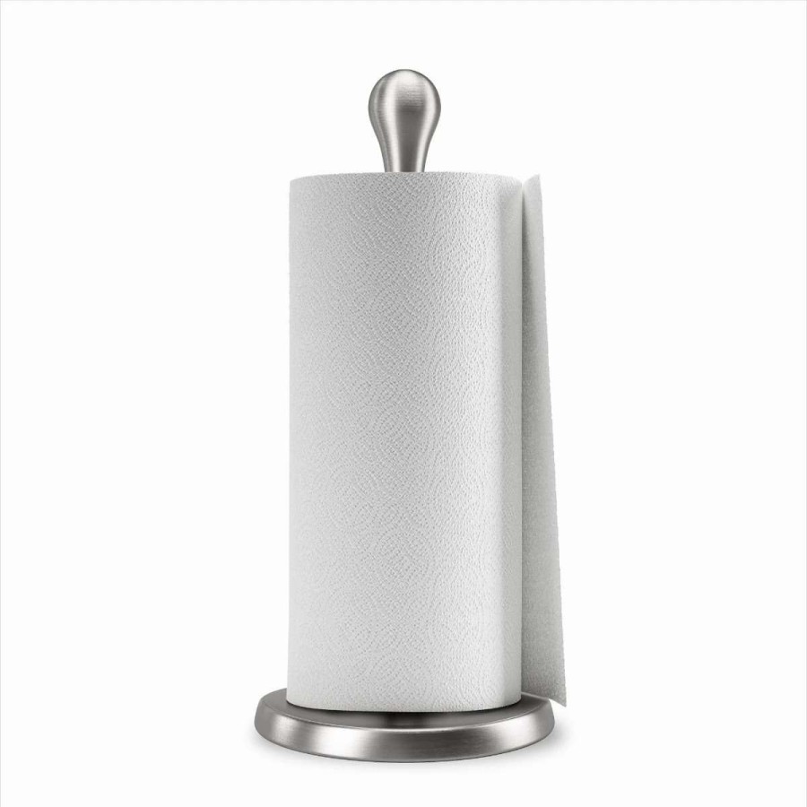 Dining Accessories * | Best Pirce Umbra Tug Paper Towel Holder | Smoke Grey, Silver