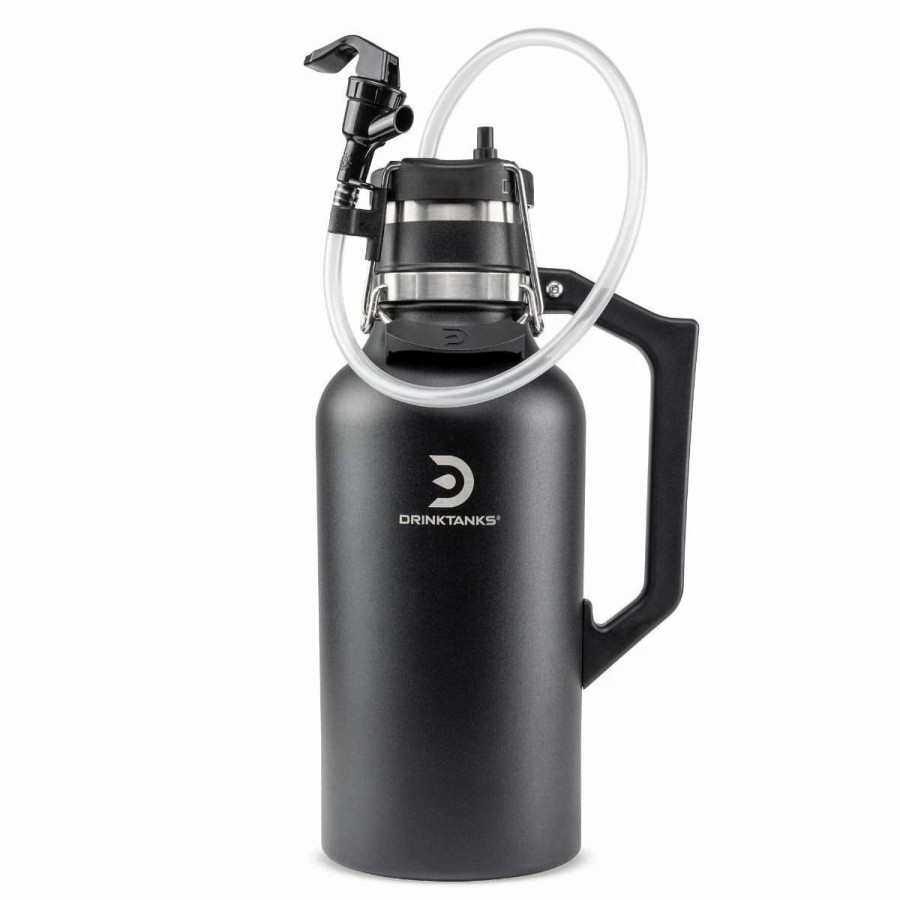 Cocktail & Bar * | New Drinktanks 64Oz Travel Keg Kit | Obsidian Black