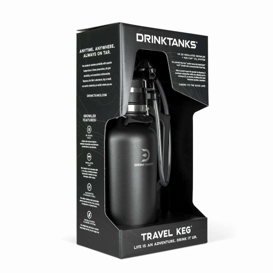 Cocktail & Bar * | New Drinktanks 64Oz Travel Keg Kit | Obsidian Black