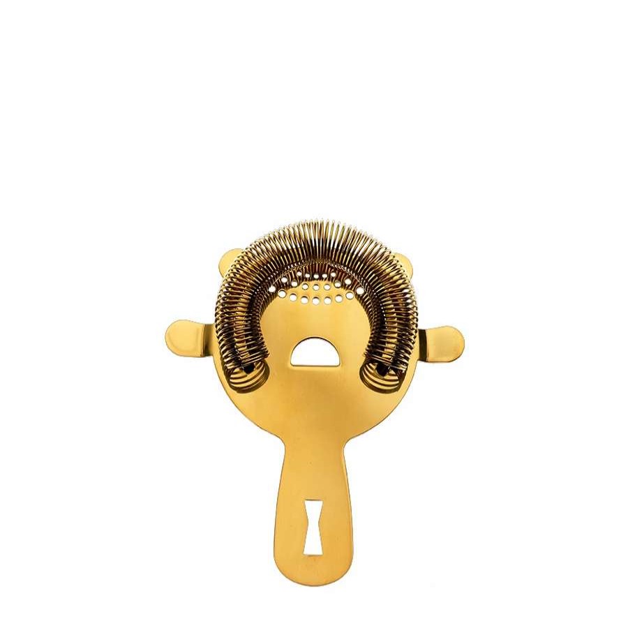 Cocktail & Bar * | Top 10 Mercer Barfly 4 Prong Heavy-Duty Spring Bar Strainer | Gold Plated Gold