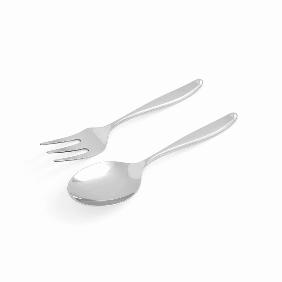 Flatware * | Best Sale Portmeirion Sophie Conran Salad Server Set | Floret Stainless Steel