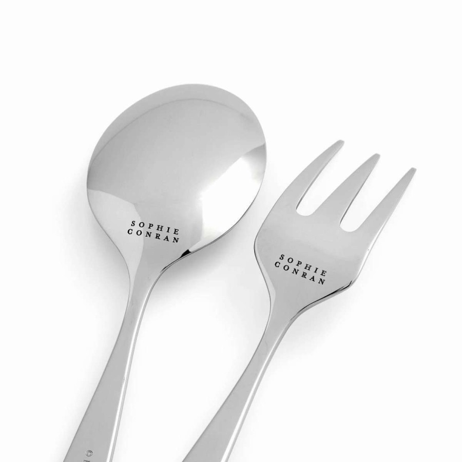 Flatware * | Best Sale Portmeirion Sophie Conran Salad Server Set | Floret Stainless Steel