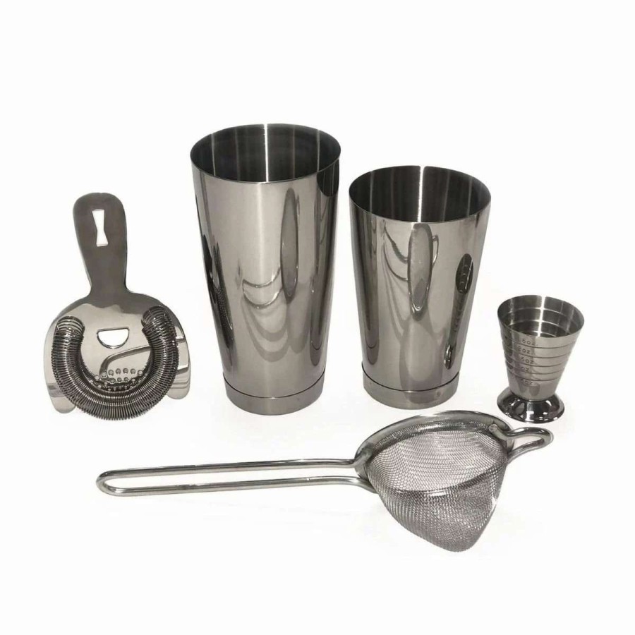 Cocktail & Bar * | Best Sale Mercer Barfly 5-Piece Shaker Set | Stainless Steel Stainless Steel