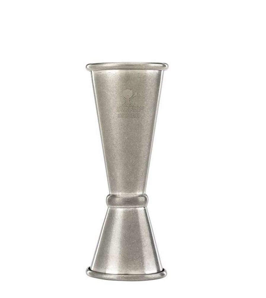 Cocktail & Bar * | Promo Mercer Barfly 1Oz X 1.5Oz Japanese Style Jigger | Vintage Stainless Steel