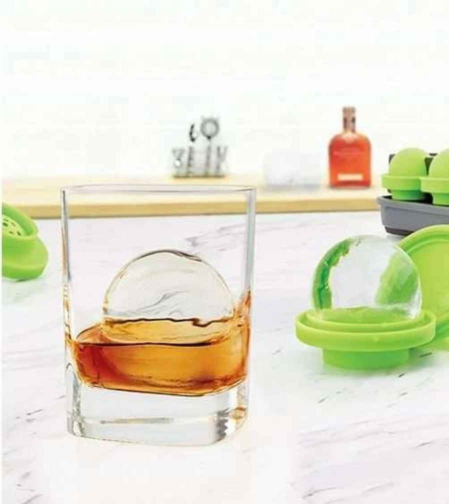 Cocktail & Bar * | Cheapest Tovolo Sphere Ice Cube Maker Green