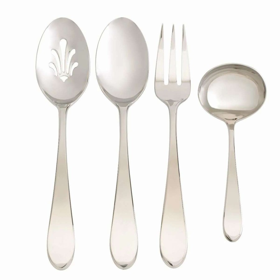 Flatware * | Flash Sale Villeroy & Boch "Sereno" Serving Set 4 Piece Silver