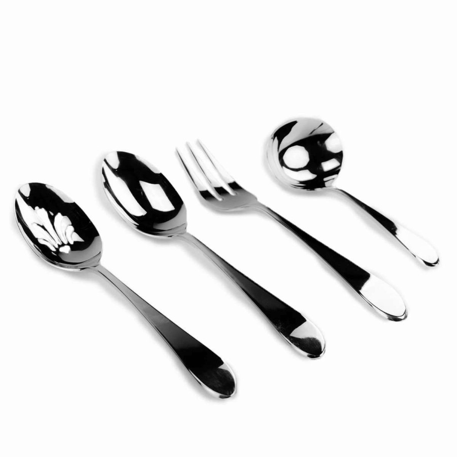 Flatware * | Flash Sale Villeroy & Boch "Sereno" Serving Set 4 Piece Silver