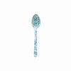 Flatware * | Cheap Crow Canyon Home Crow Canyon Enameled Slotted Spoon Turquoise Marble Turquoise