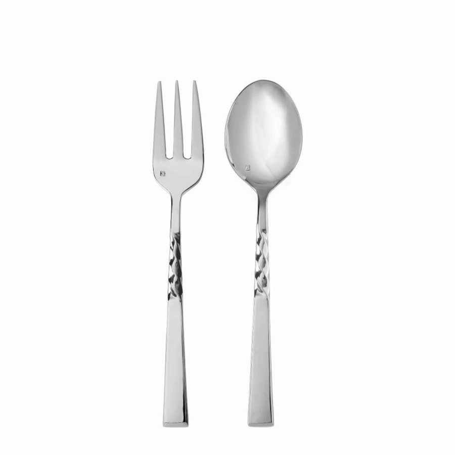 Flatware * | Wholesale Fortessa Wrought 2-Piece Serving Set | Stainless Steel Stainless Steel