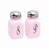 Dining Accessories * | Best Reviews Of Mosser Glass Monogram Salt & Pepper Set | Crown Tuscan Pink