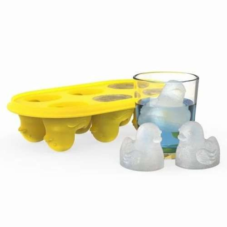 Cocktail & Bar * | Cheap True Brands Quack The Ice Silicone Ice Cube Tray By Truezoo Yellow