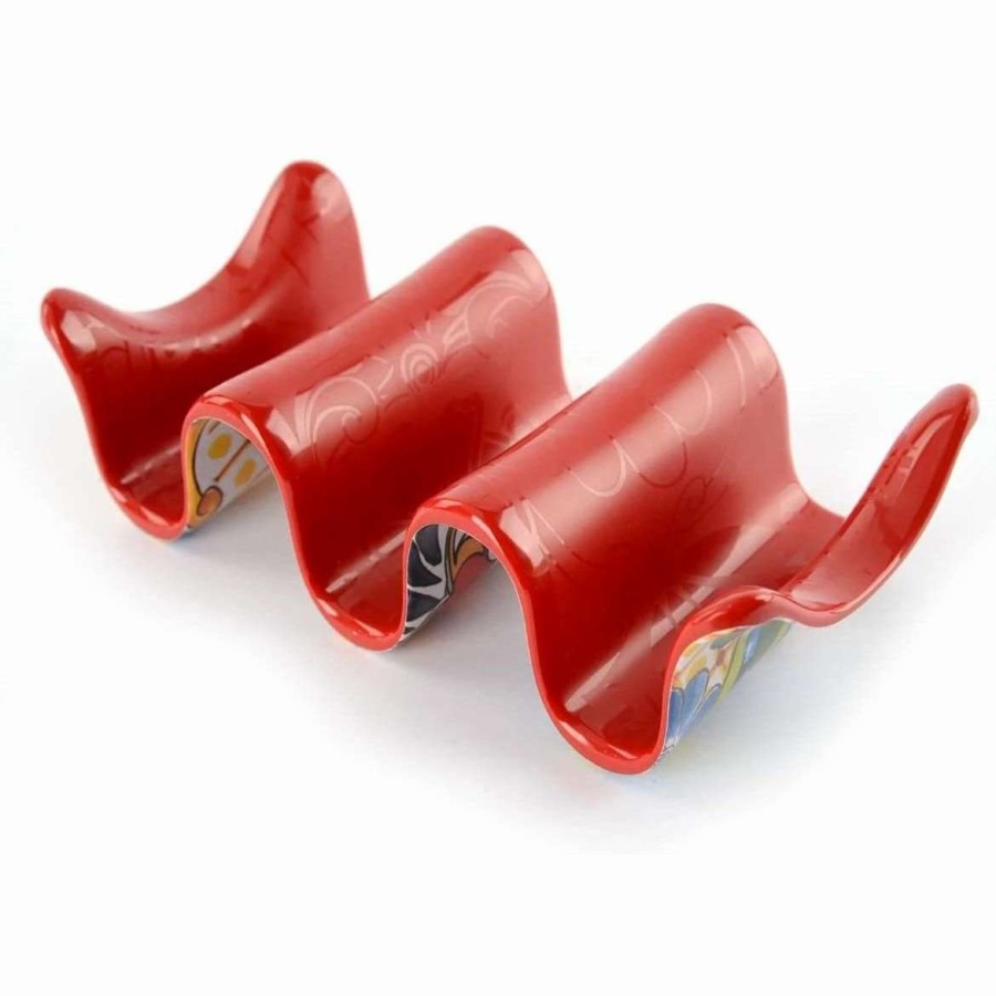 Dining Accessories * | Budget Prepara Multi-Taco Holder | Red Multicolored