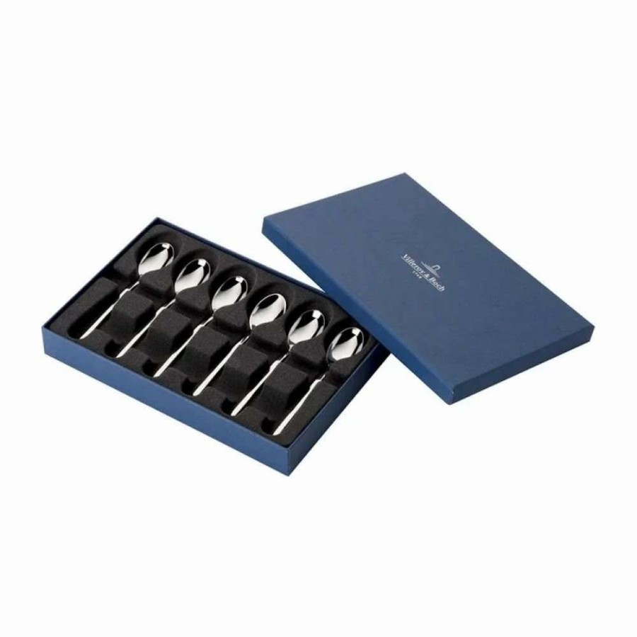 Flatware * | Outlet Villeroy & Boch 6-Piece Stainless Steel Demitasse Spoon Set | New Wave Stainless Steel