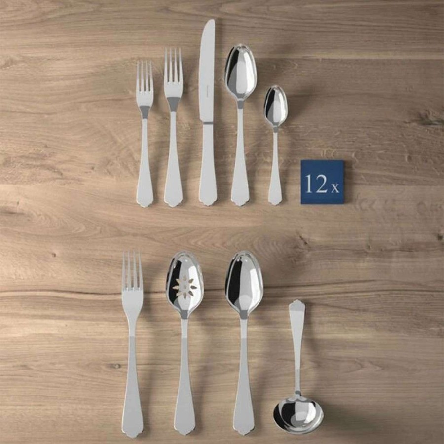 Flatware * | Flash Sale Villeroy & Boch 64-Piece Stainless Steel Flatware & Serving Set | Medina Stainless Steel