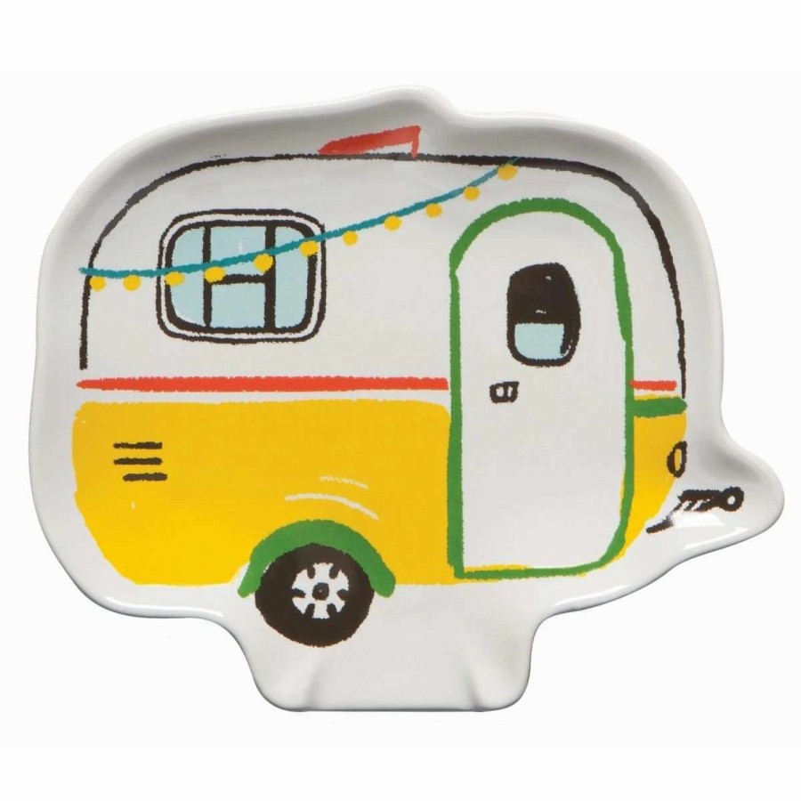 Dining Accessories * | Top 10 Now Designs 6.5 X 5.25 Shaped Spoon Rest | Happy Camper Multi-Color