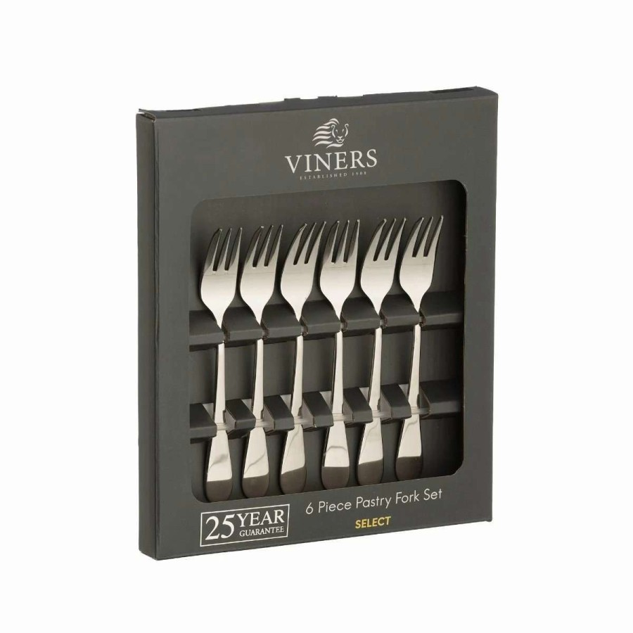 Flatware * | Buy Viners Select Pastry Forks | Set Of 6 Stainless Steel