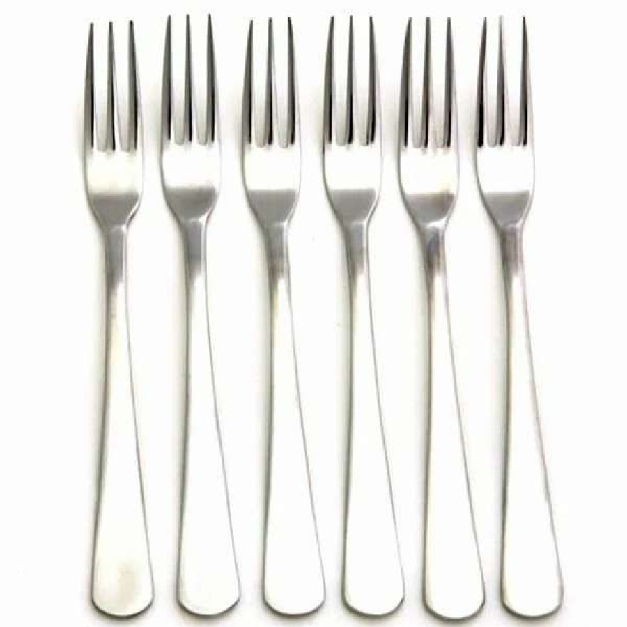 Flatware * | New Norpro Appetizer / Dessert Forks Set Of 6 Silver