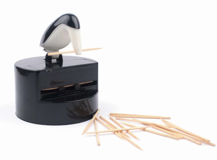 Dining Accessories * | Best Pirce Rsvp International Rsvp Willie Woodpicker Toothpick Dispenser Black, White